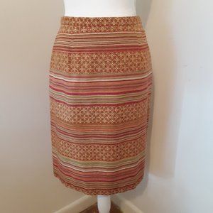 Talbots Orange/Red Skirt Size 8